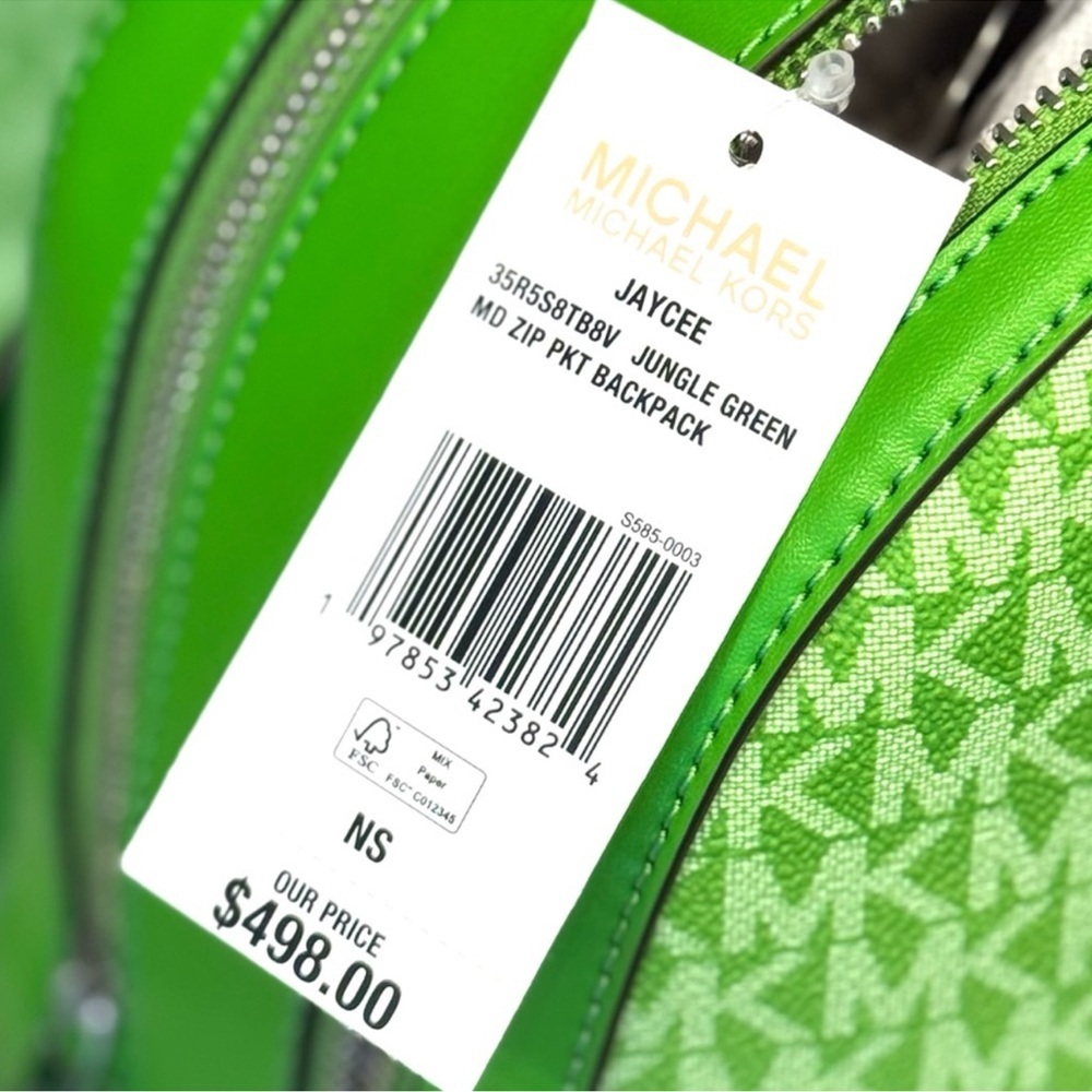 Michael Kors JayceeMedium Ombré Signature Logo Backpack Jungle - Picture 7 of 7